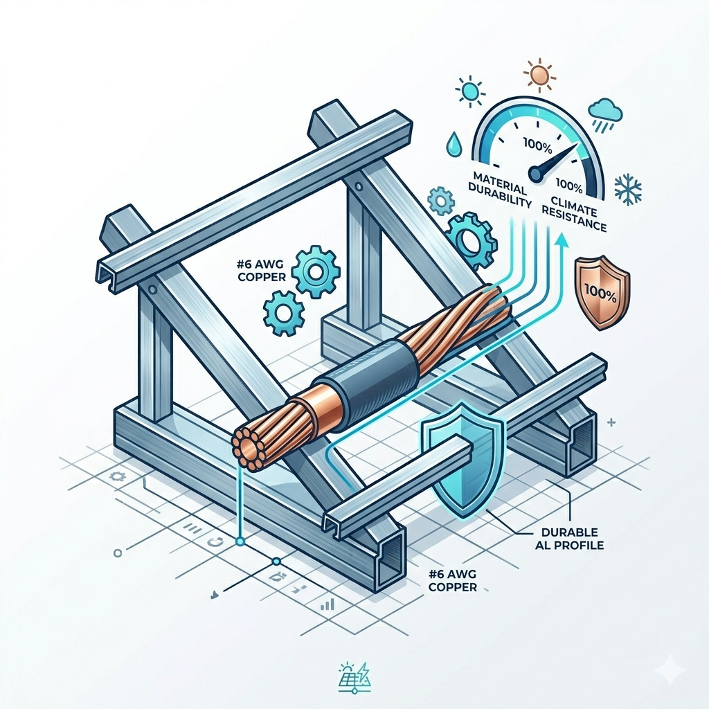 Estructuras solares de aluminio y cobre